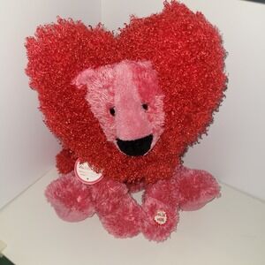 Hallmark Animated Valentine Lion Heart Plush Toy sound & motion shakes NWT SB4